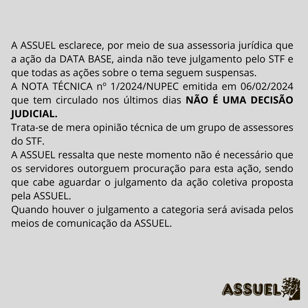 Esclarecimento Data Base